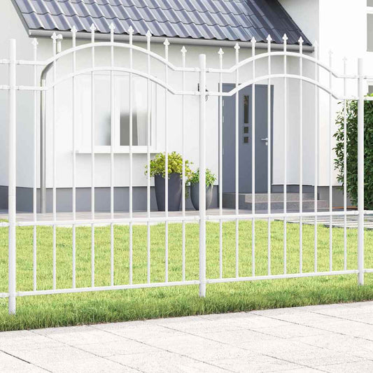 Garden Fence White 190 cm Powder-coated steel