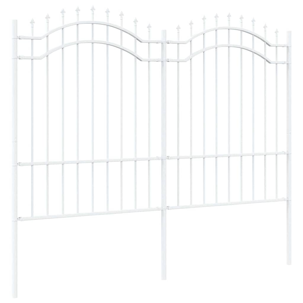 Garden Fence White 190 cm Powder-coated steel