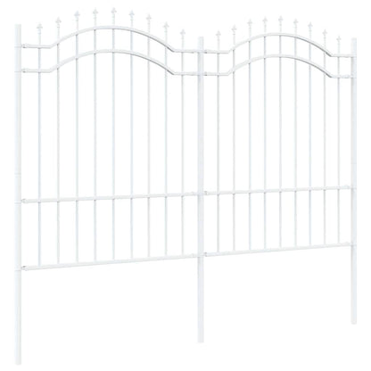 Garden Fence White 190 cm Powder-coated steel