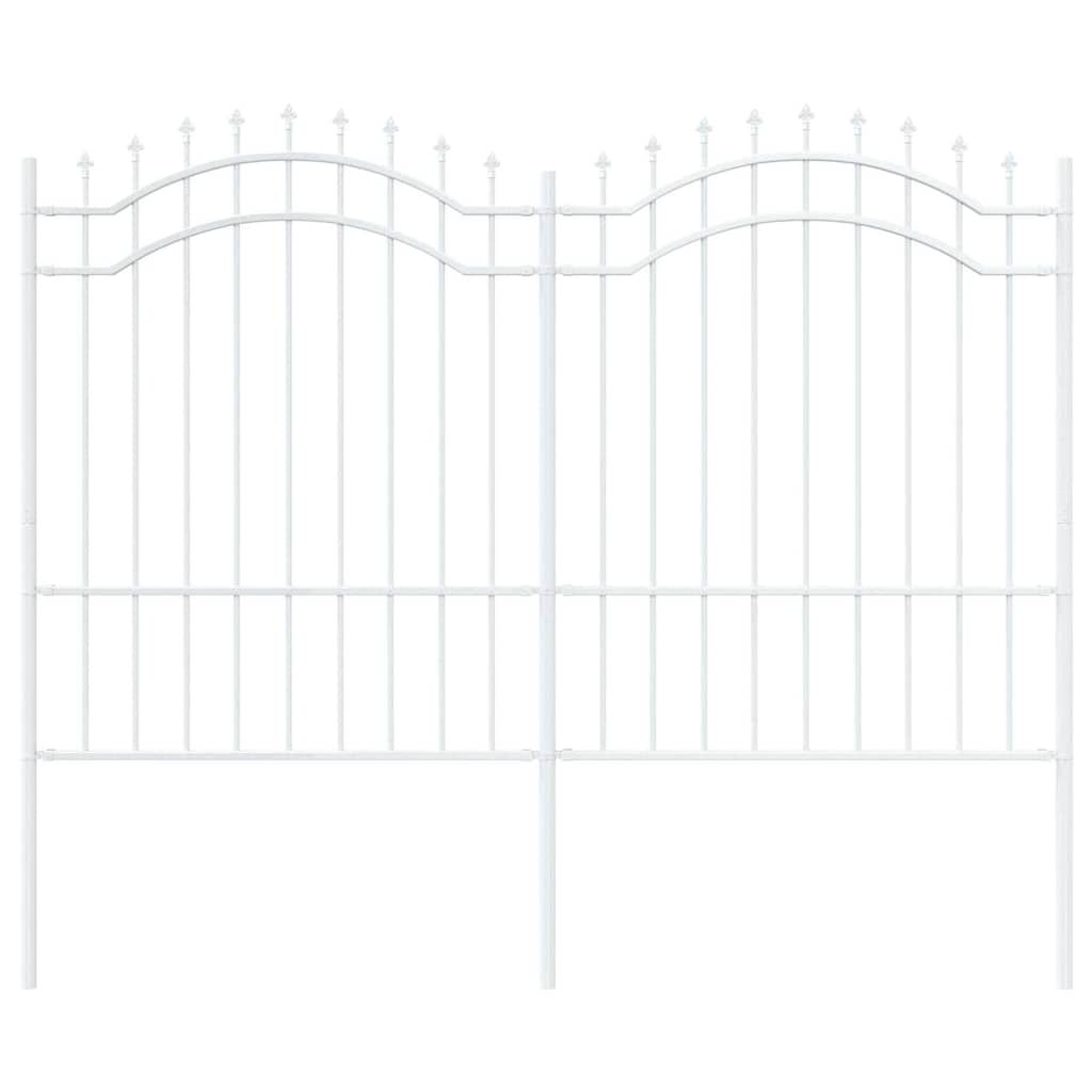 Garden Fence White 190 cm Powder-coated steel