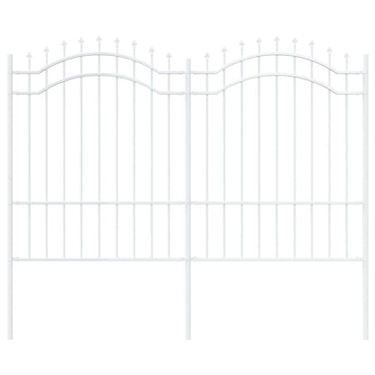 Garden Fence White 190 cm Powder-coated steel