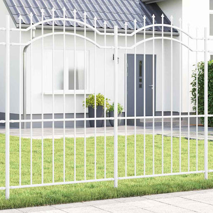Garden Fence White 215 cm Powder-coated steel