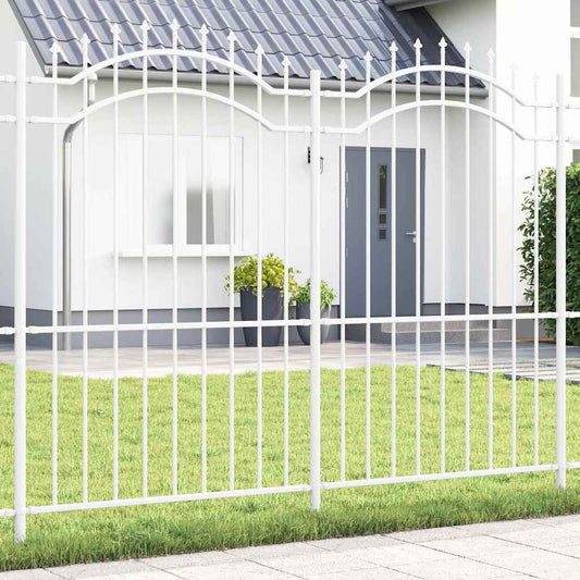 Garden Fence White 215 cm Powder-coated steel