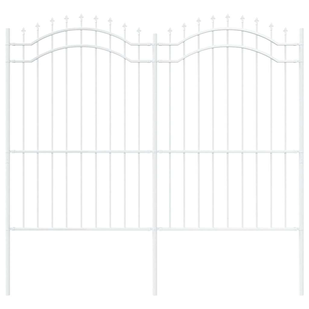 Garden Fence White 215 cm Powder-coated steel