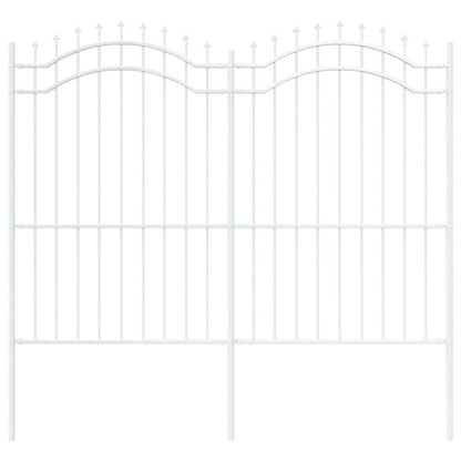 Garden Fence White 215 cm Powder-coated steel