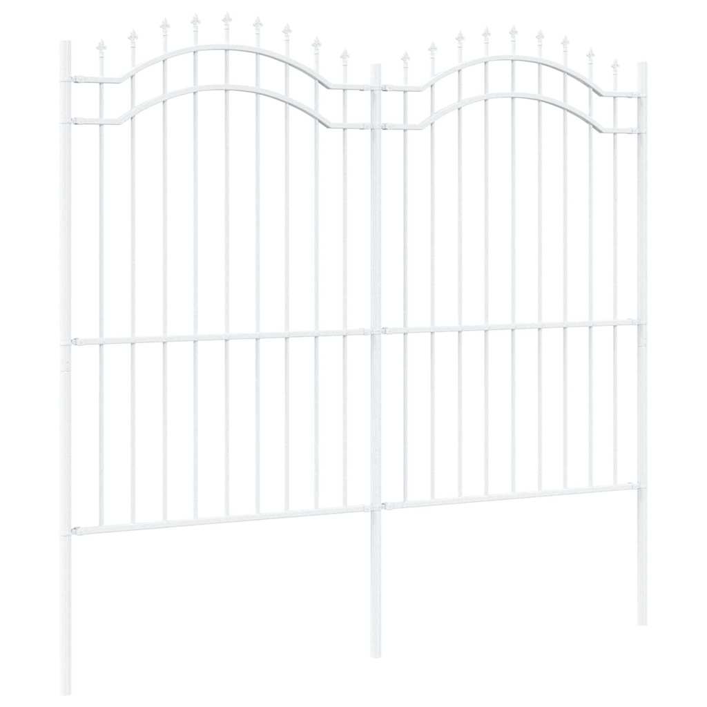 Garden Fence White 215 cm Powder-coated steel