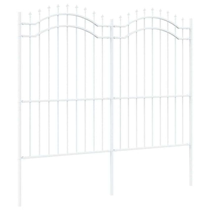 Garden Fence White 215 cm Powder-coated steel