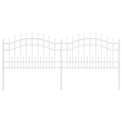 Garden Fence White 115 cm Powder-coated steel