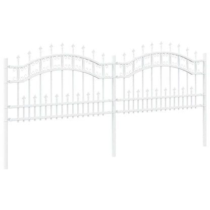 Garden Fence White 115 cm Powder-coated steel