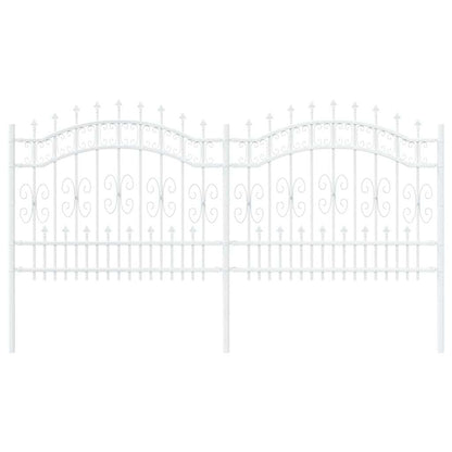 Garden Fence White 140 cm Powder-coated steel