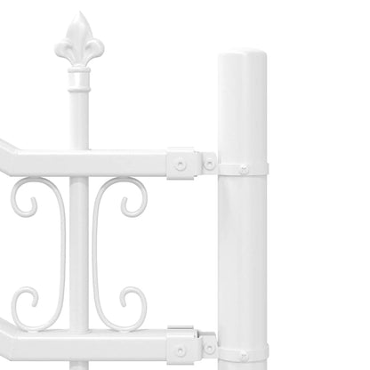 Garden Fence White 165 cm Powder-coated steel