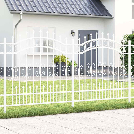 Garden Fence White 165 cm Powder-coated steel