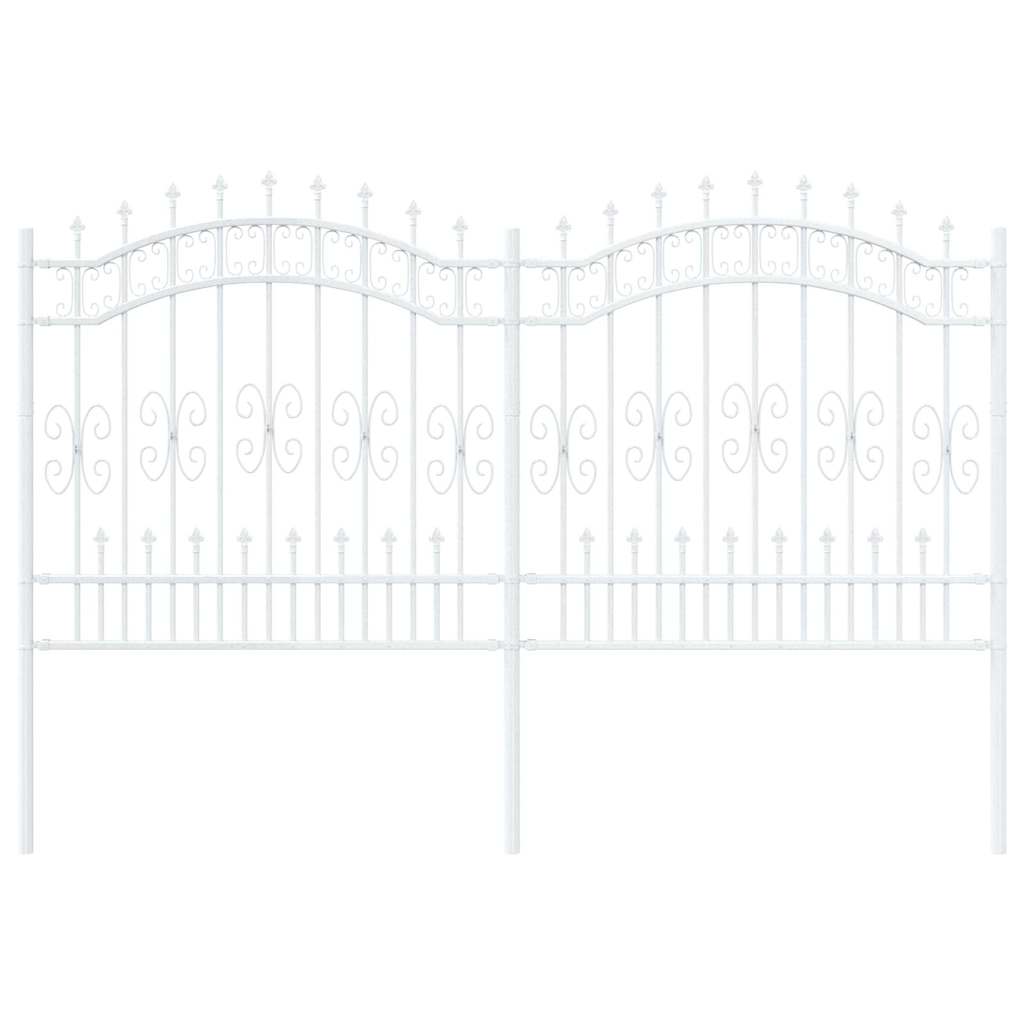 Garden Fence White 165 cm Powder-coated steel