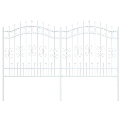 Garden Fence White 165 cm Powder-coated steel
