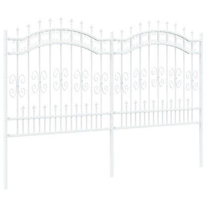 Garden Fence White 165 cm Powder-coated steel