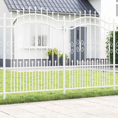 Garden Fence White 190 cm Powder-coated steel