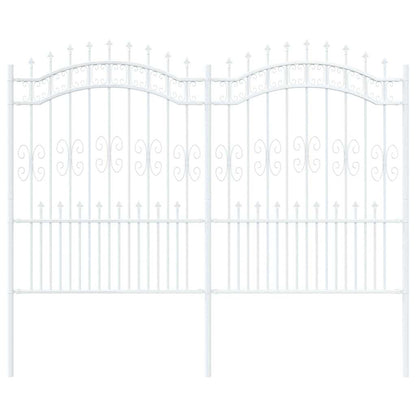 Garden Fence White 190 cm Powder-coated steel