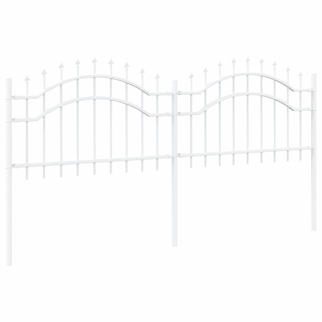 Garden Fence White 190 cm Powder-coated steel