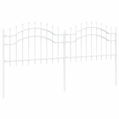 Garden Fence White 190 cm Powder-coated steel