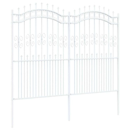 Garden Fence White 215 cm Powder-coated steel