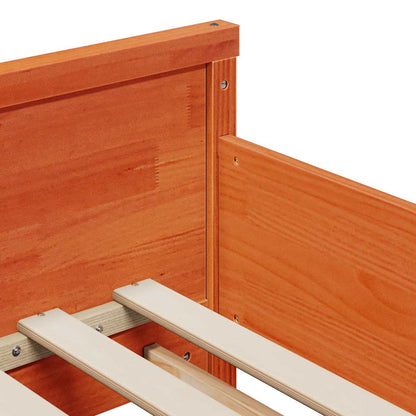 Extendable Bed Frame for Kids Wax brown 80 x 130 / 165 / 200 cm
