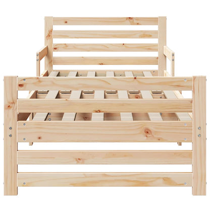 Extendable Bed Frame for Kids Other Brown 80 x 130 / 165 / 200 cm