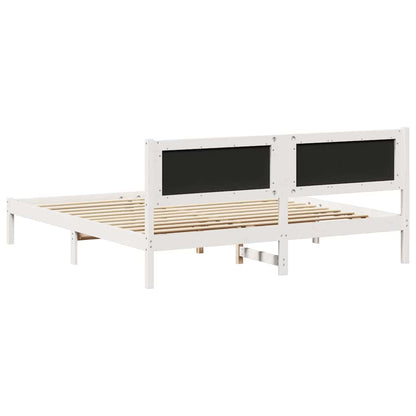 Bed Frame Light Grey 180 x 200 cm Solid Pine Wood