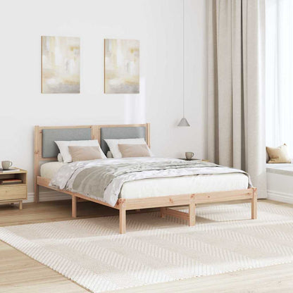 Bed Frame Light Grey 160 x 200 cm Solid Pine Wood