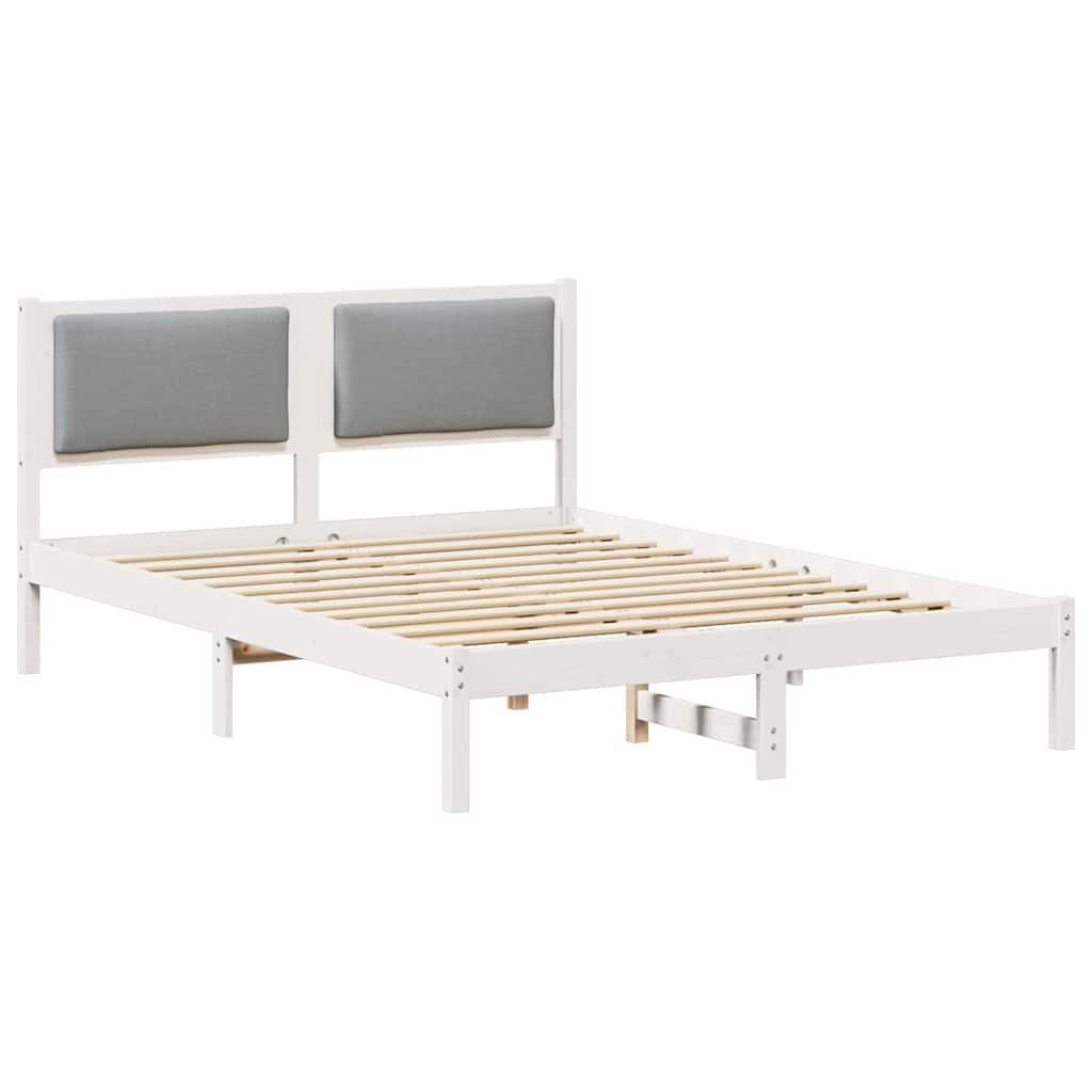 Bed Frame Light Grey 160 x 200 cm Solid Pine Wood