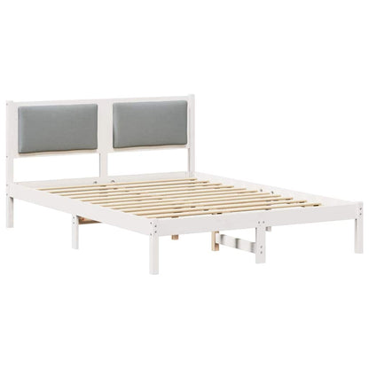 Bed Frame Light Grey 160 x 200 cm Solid Pine Wood