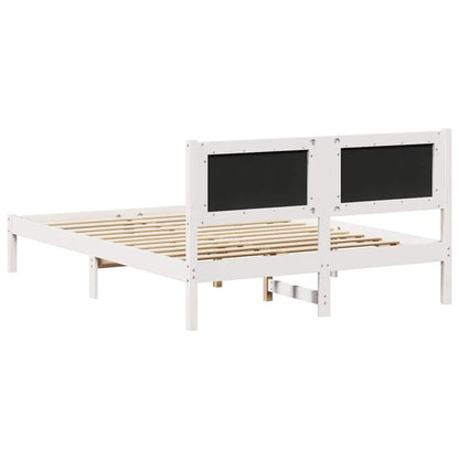 Bed Frame Light Grey 140 x 200 cm Solid Pine Wood