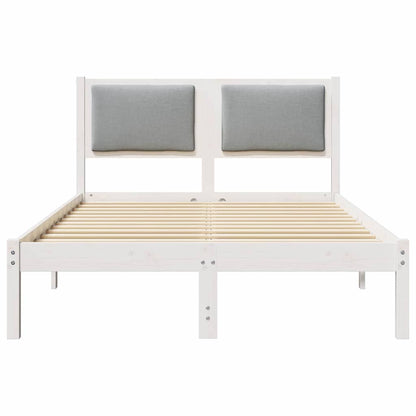 Bed Frame Light Grey 120 x 200 cm Solid Pine Wood