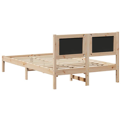 Bed Frame Light Grey 120 x 190 cm Solid Pine Wood