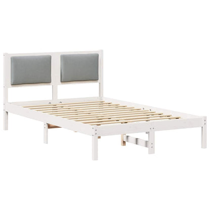 Bed Frame Light Grey 120 x 190 cm Solid Pine Wood