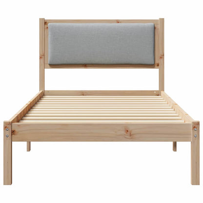 Bed Frame Light Grey 100 x 200 cm Solid Pine Wood