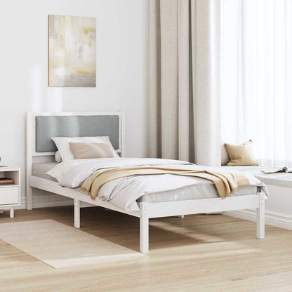 Bed Frame Light Grey 100 x 200 cm Solid Pine Wood