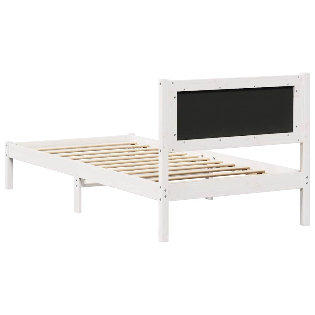 Bed Frame Light Grey 100 x 200 cm Solid Pine Wood