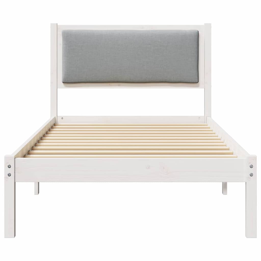 Bed Frame Light Grey 100 x 200 cm Solid Pine Wood