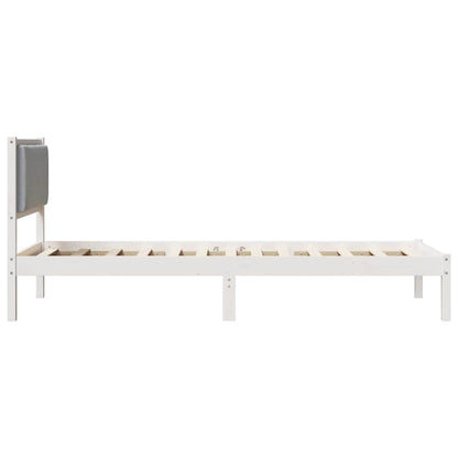 Bed Frame Light Grey 100 x 200 cm Solid Pine Wood