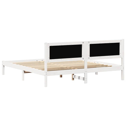 Bed Frame Light Grey 160 x 200 cm Solid Pine Wood