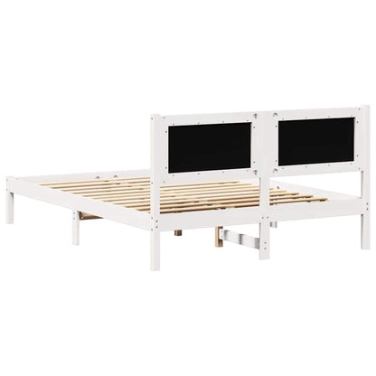 Bed Frame Light Grey 150 x 200 cm Solid Pine Wood