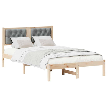 Bed Frame Light Grey 120 x 200 cm Solid Pine Wood