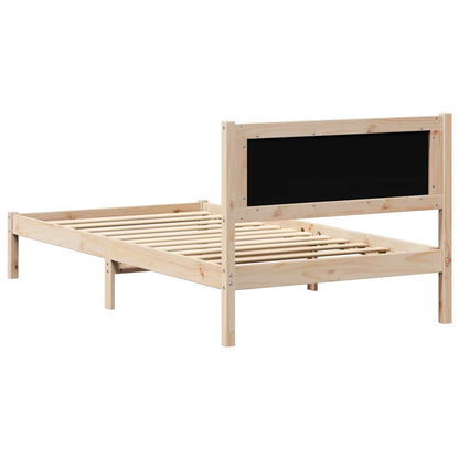 Bed Frame Light Grey 100 x 200 cm Solid Pine Wood