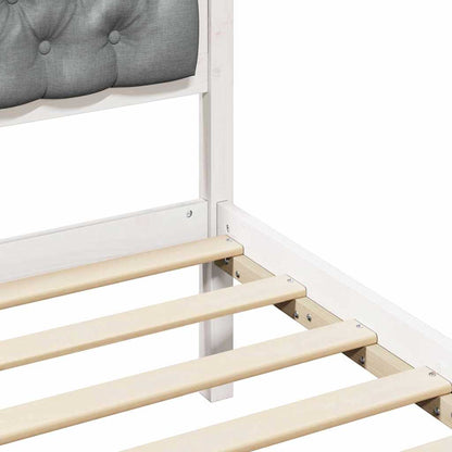 Bed Frame Light Grey 100 x 200 cm Solid Pine Wood