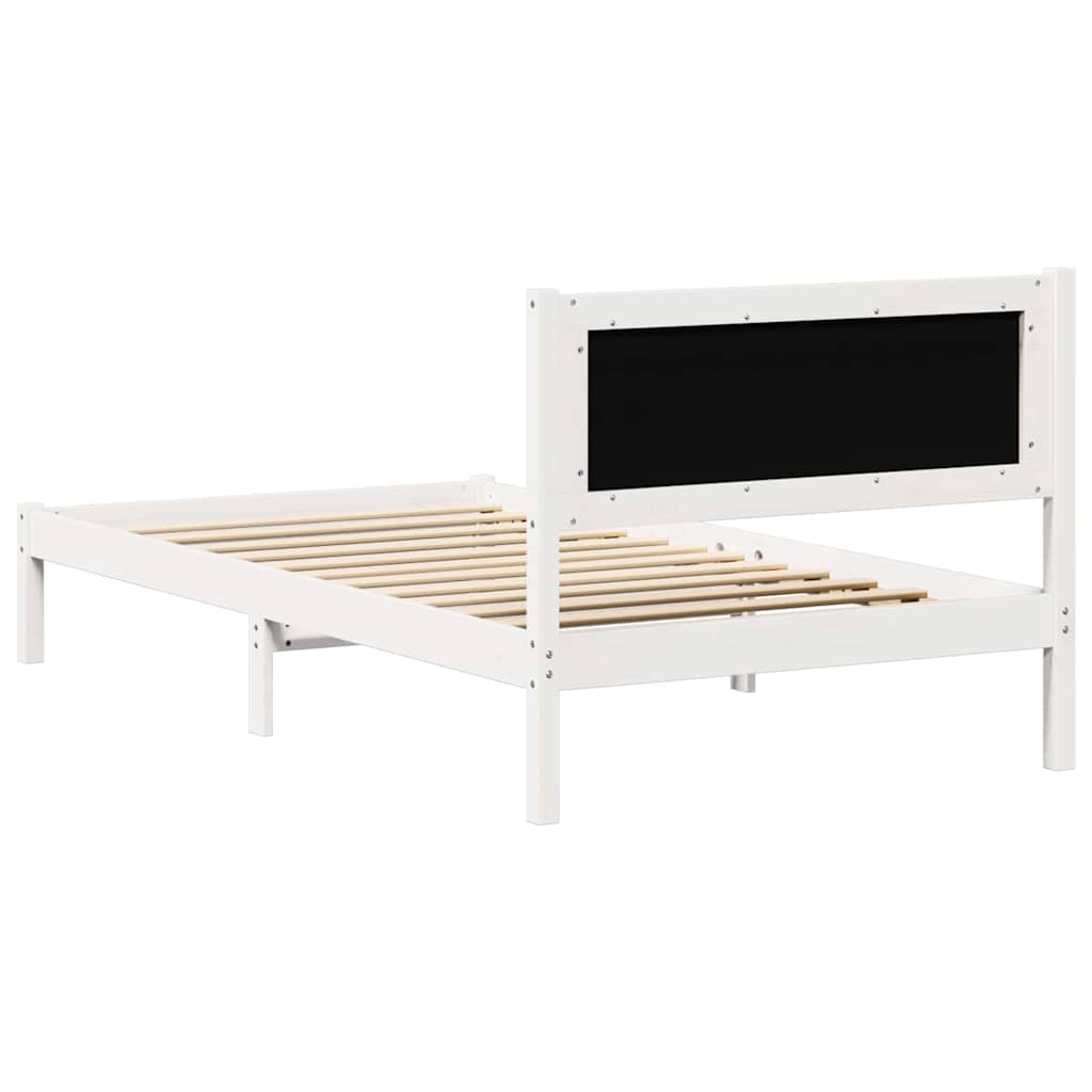 Bed Frame Light Grey 100 x 200 cm Solid Pine Wood
