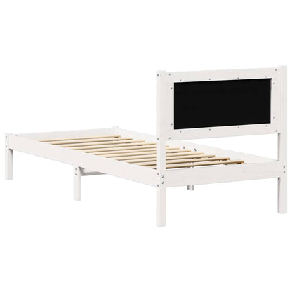 Bed Frame with Headboard Light Grey 80 x 200 cm Solid Pine Wood