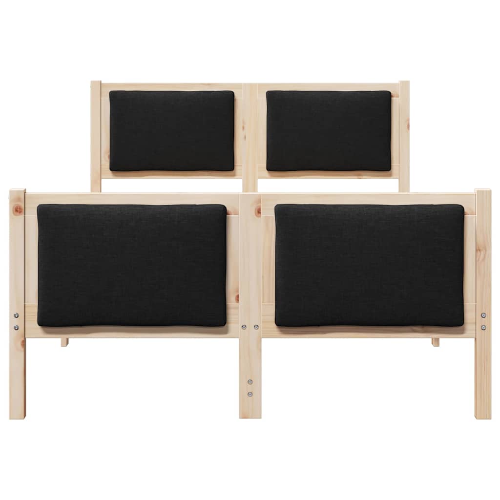 Bed Frame with Headboard Black 120 x 200 cm Fabric