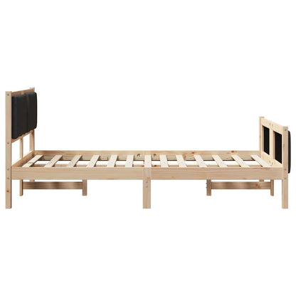 Bed Frame with Headboard Black 120 x 200 cm Fabric