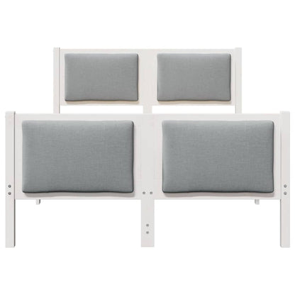 Bed Frame with Headboard Light Grey 120 x 200 cm Fabric