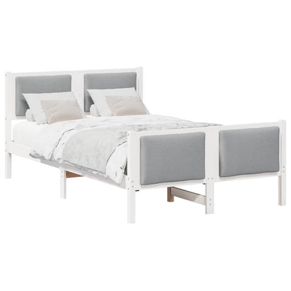 Bed Frame with Headboard Light Grey 120 x 200 cm Fabric